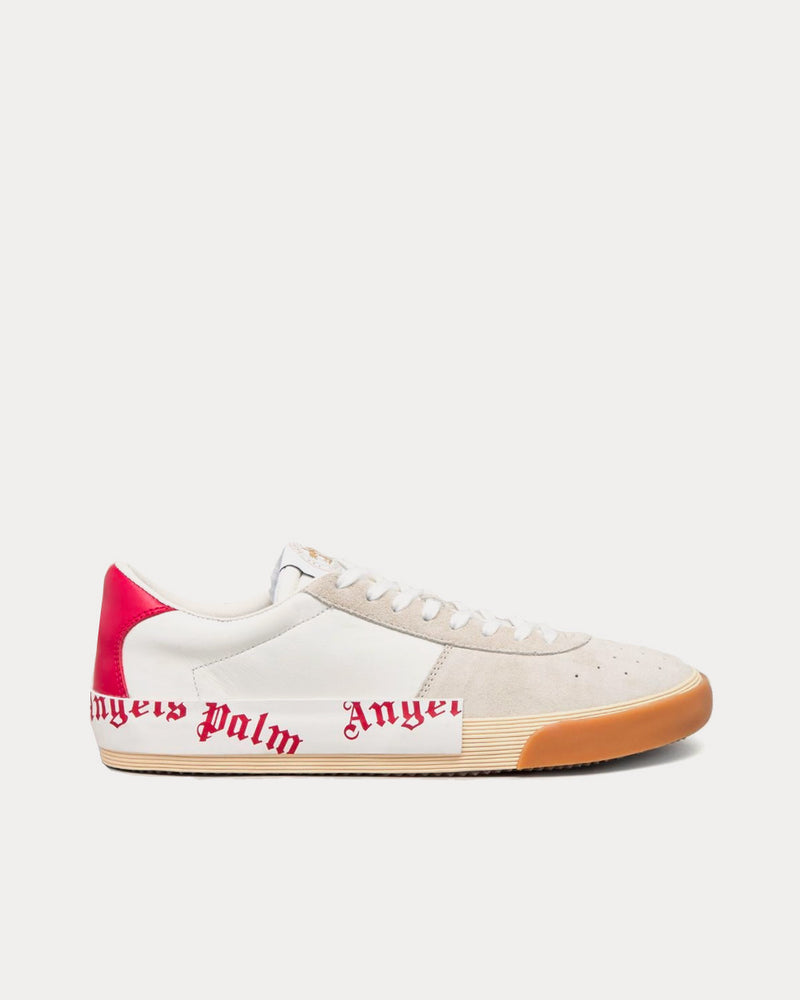 Palm Angels Vulcanized White / Red Low Top Sneakers - 1