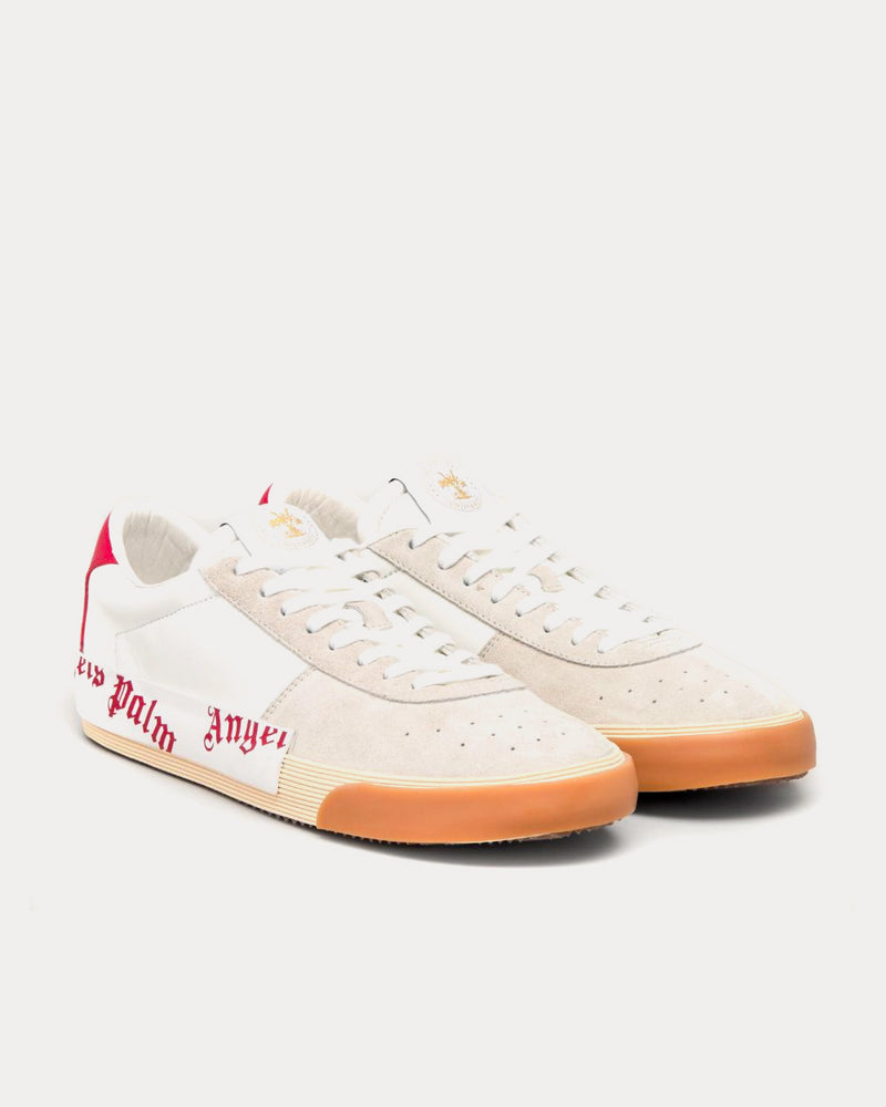 Palm Angels Vulcanized White / Red Low Top Sneakers - 3