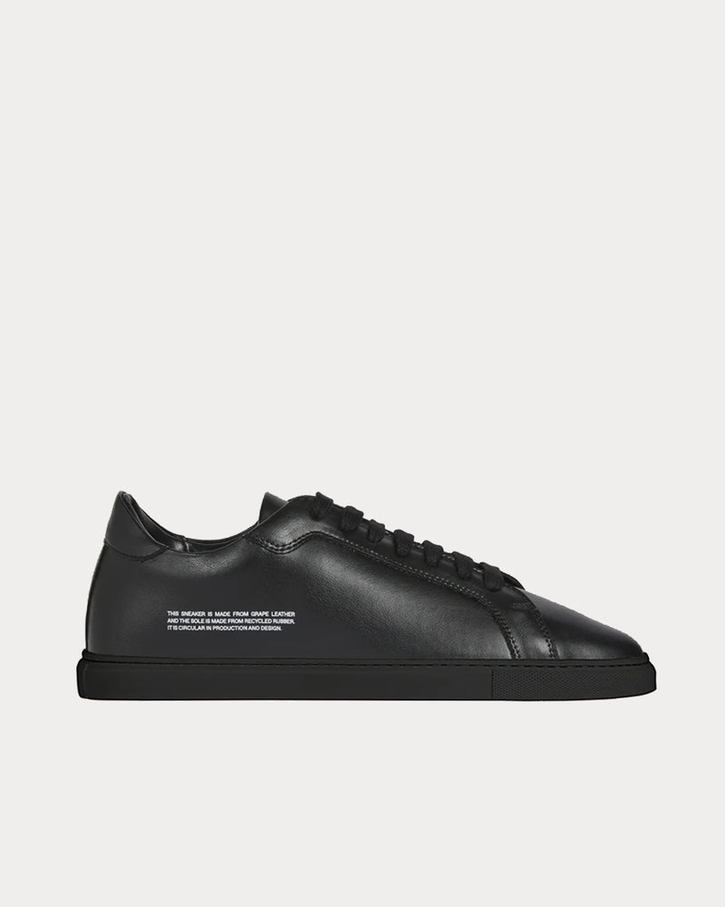 Pangaia Grape Leather Black Low Top Sneakers - 1