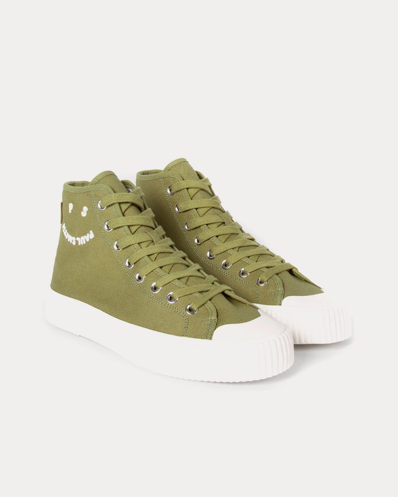 Paul Smith Kibby Canvas Khaki High Top Sneakers - 3