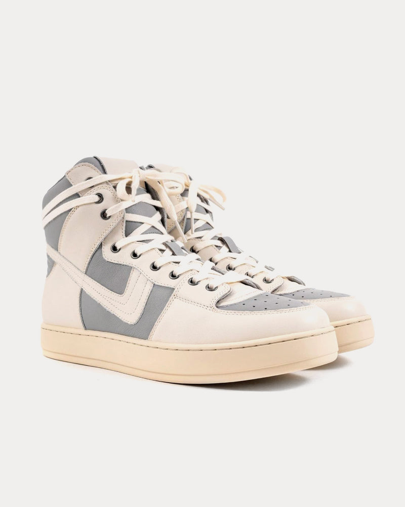 Plessume Slam High 002 Grey / White High Top Sneakers - 2