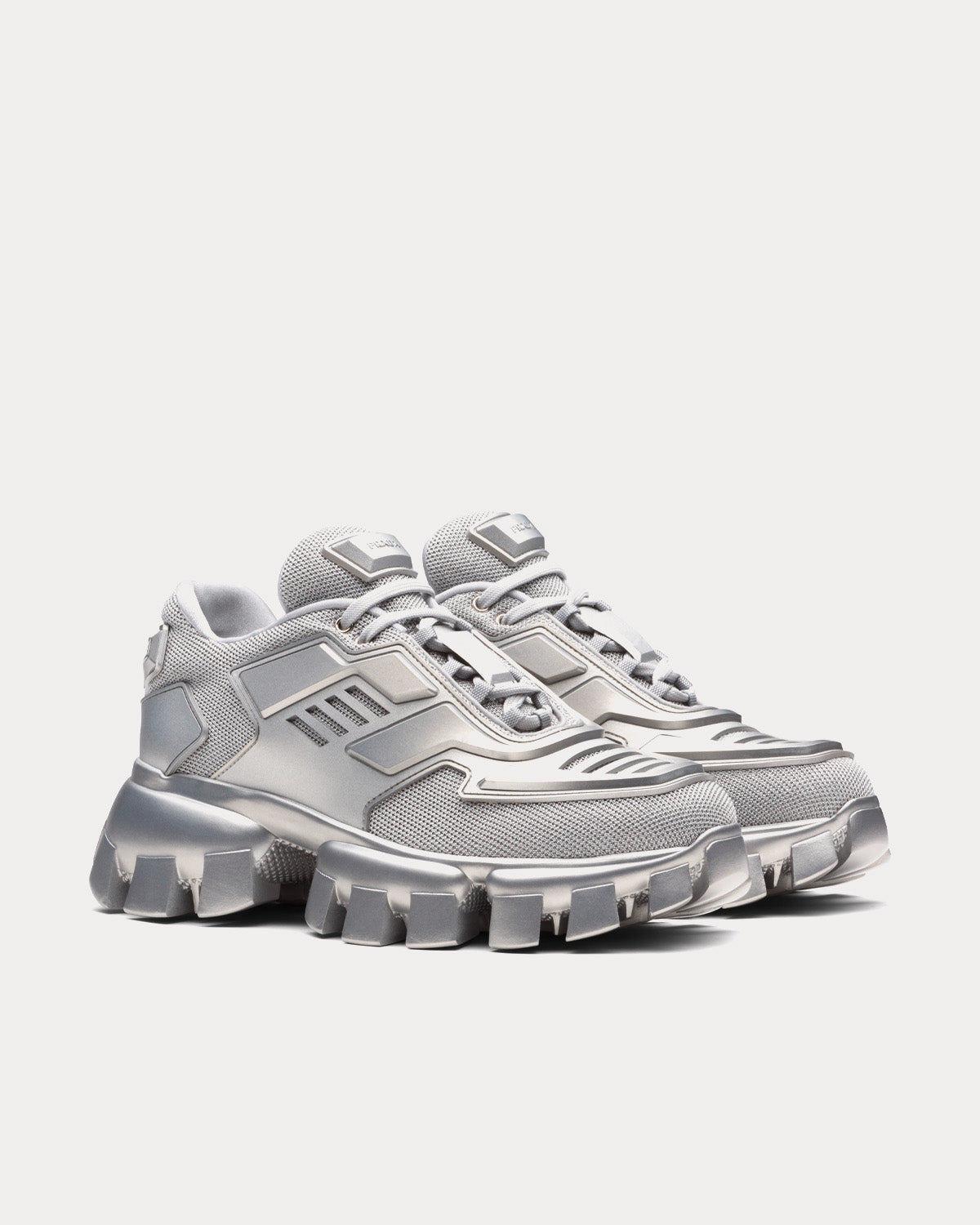 Prada Cloudbust Thunder Silver Low Top Sneakers - 2