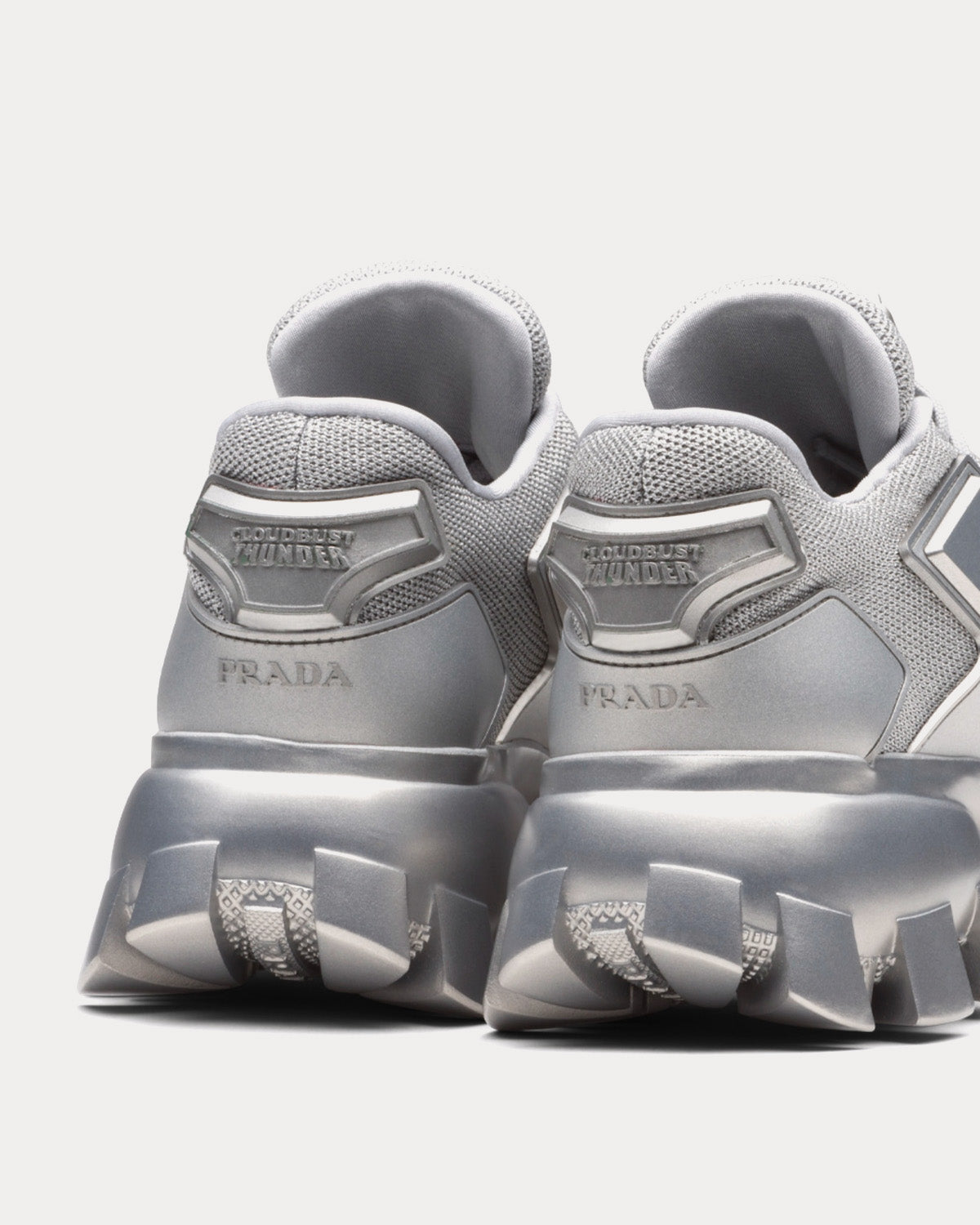 Prada Cloudbust Thunder Silver Low Top Sneakers - 3