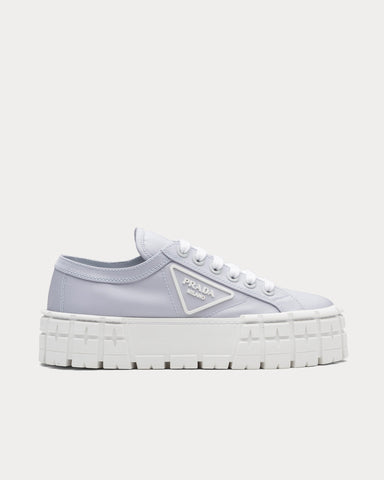 Prada Double Wheel Nylon Gabardine Cornflower Blue Low Top Sneakers