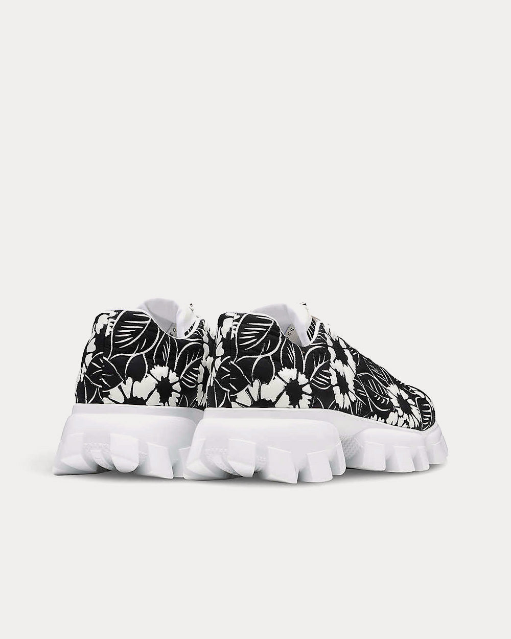 Prada Recycled-Nylon Floral-Print Low Top Sneakers - 4