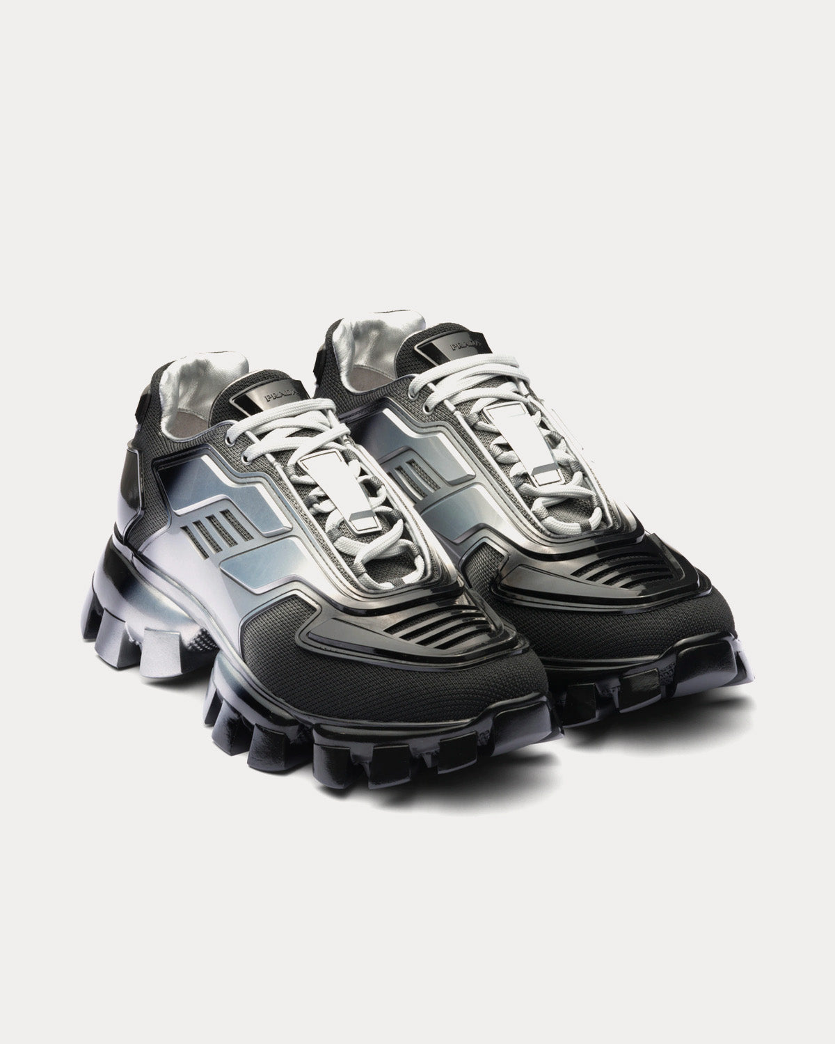 Prada Cloudbust Thunder Silver / Black Low Top Sneakers - 2