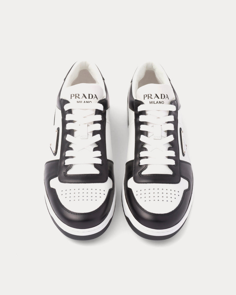 White/black Downtown Leather Sneakers