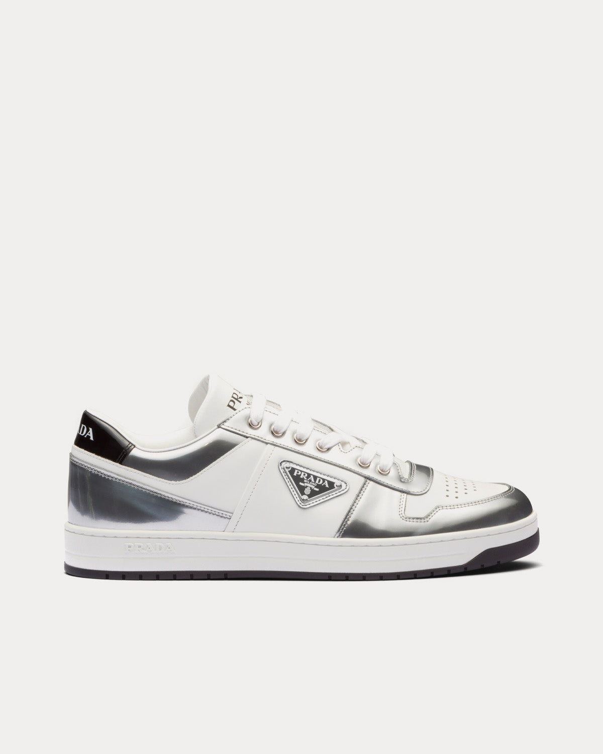 Prada shop silver trainers