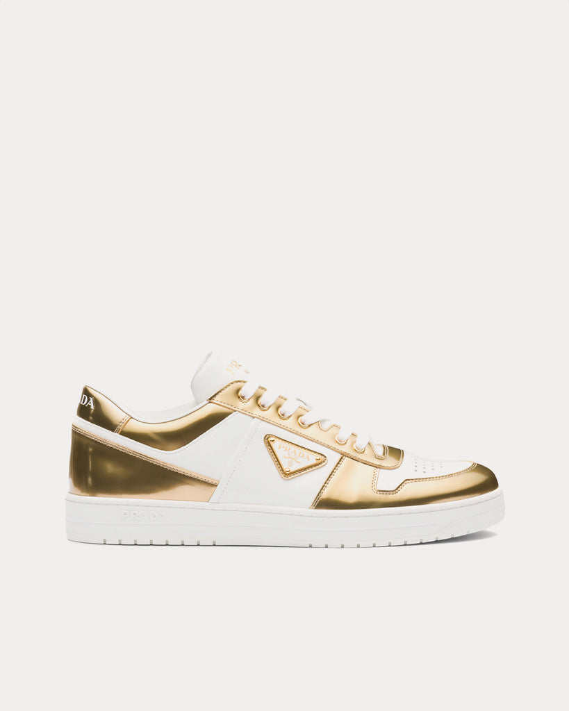 Gold on sale prada sneakers