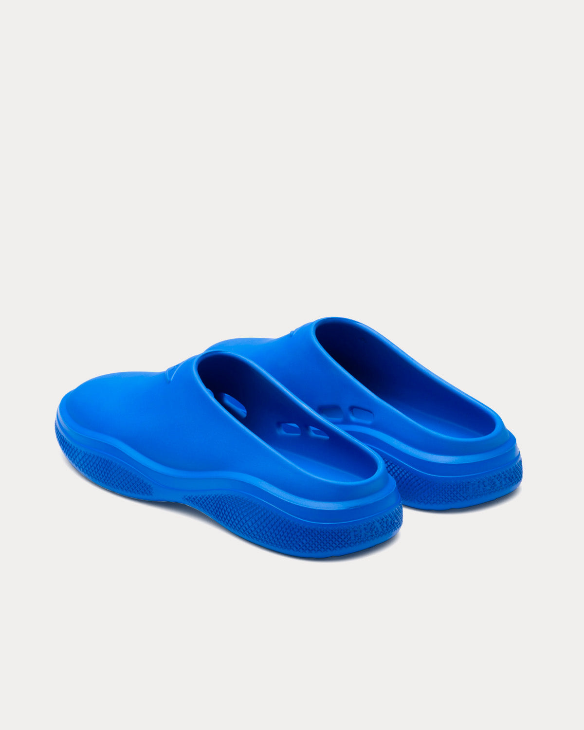 Prada Foam Rubber Light Blue Mules - 3