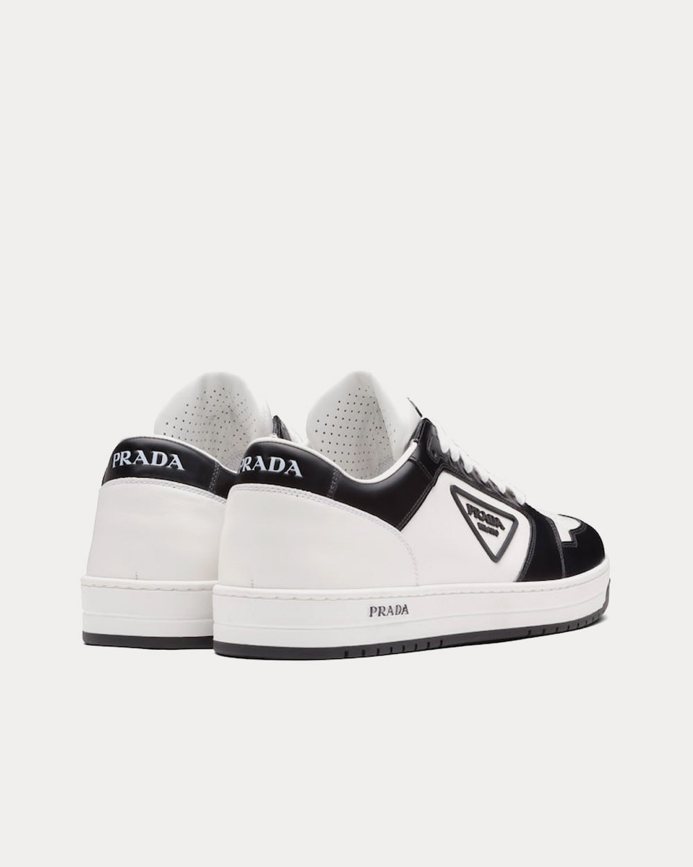 Prada Sporty Leather Black / White Low Top Sneakers - 4