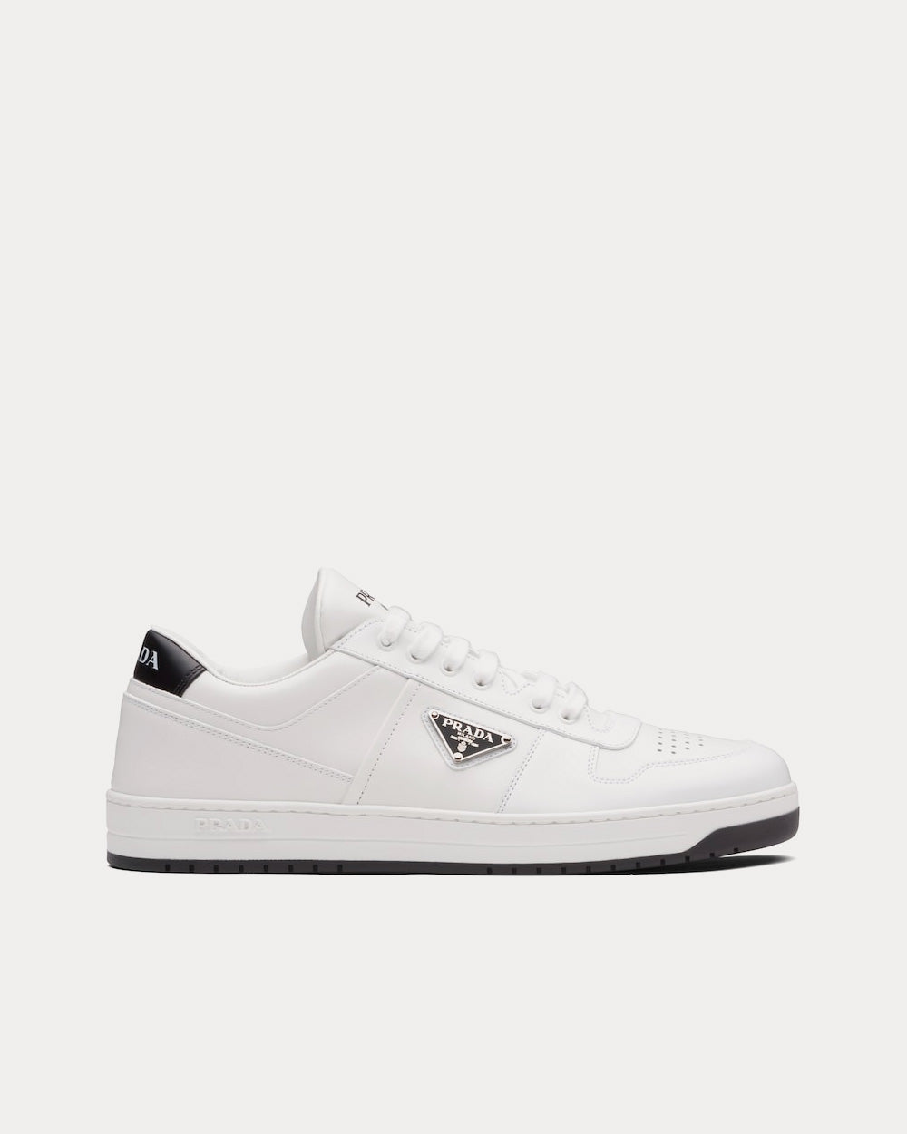 Prada Sporty Leather White Low Top Sneakers - 1