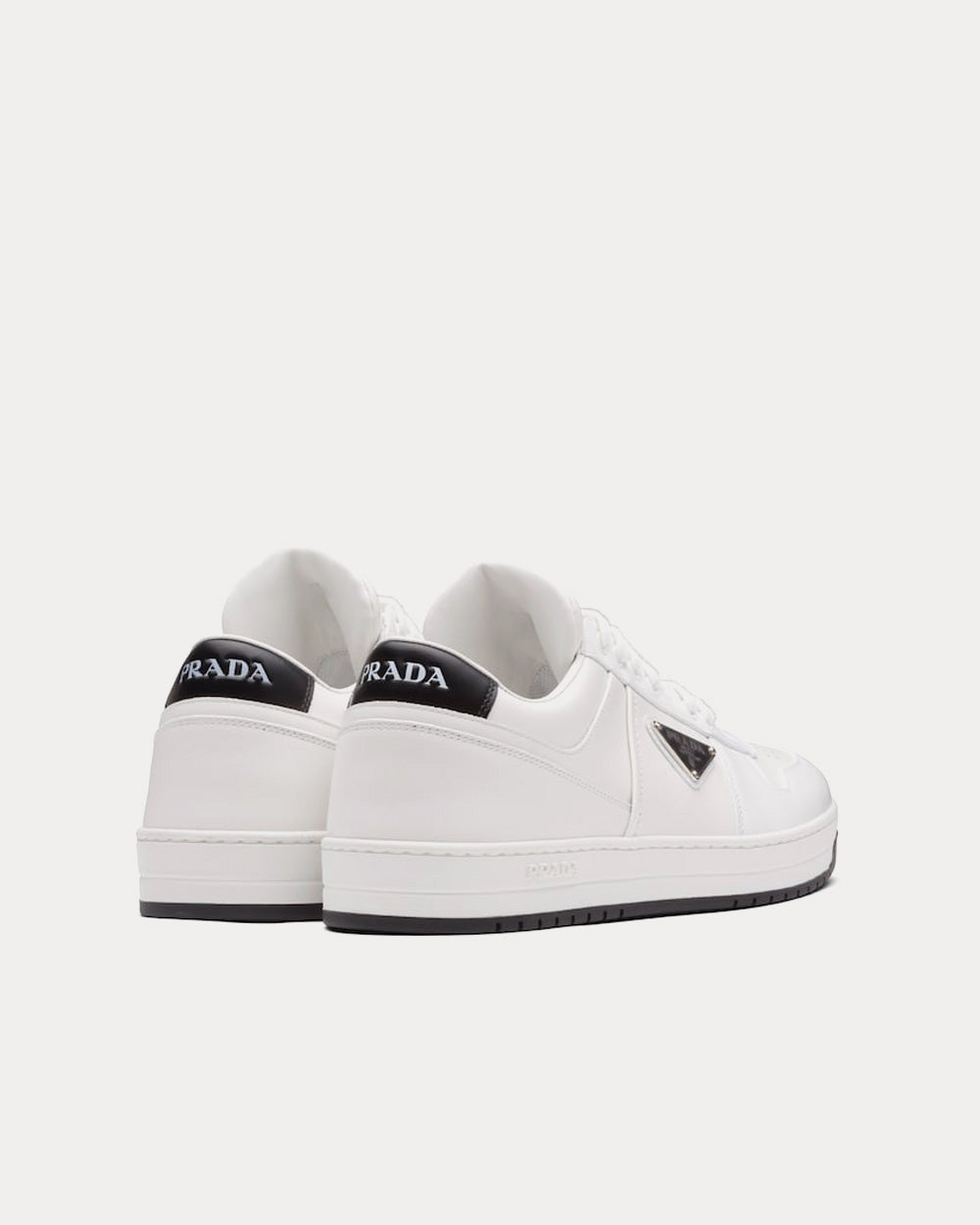 Prada Sporty Leather White Low Top Sneakers - 4