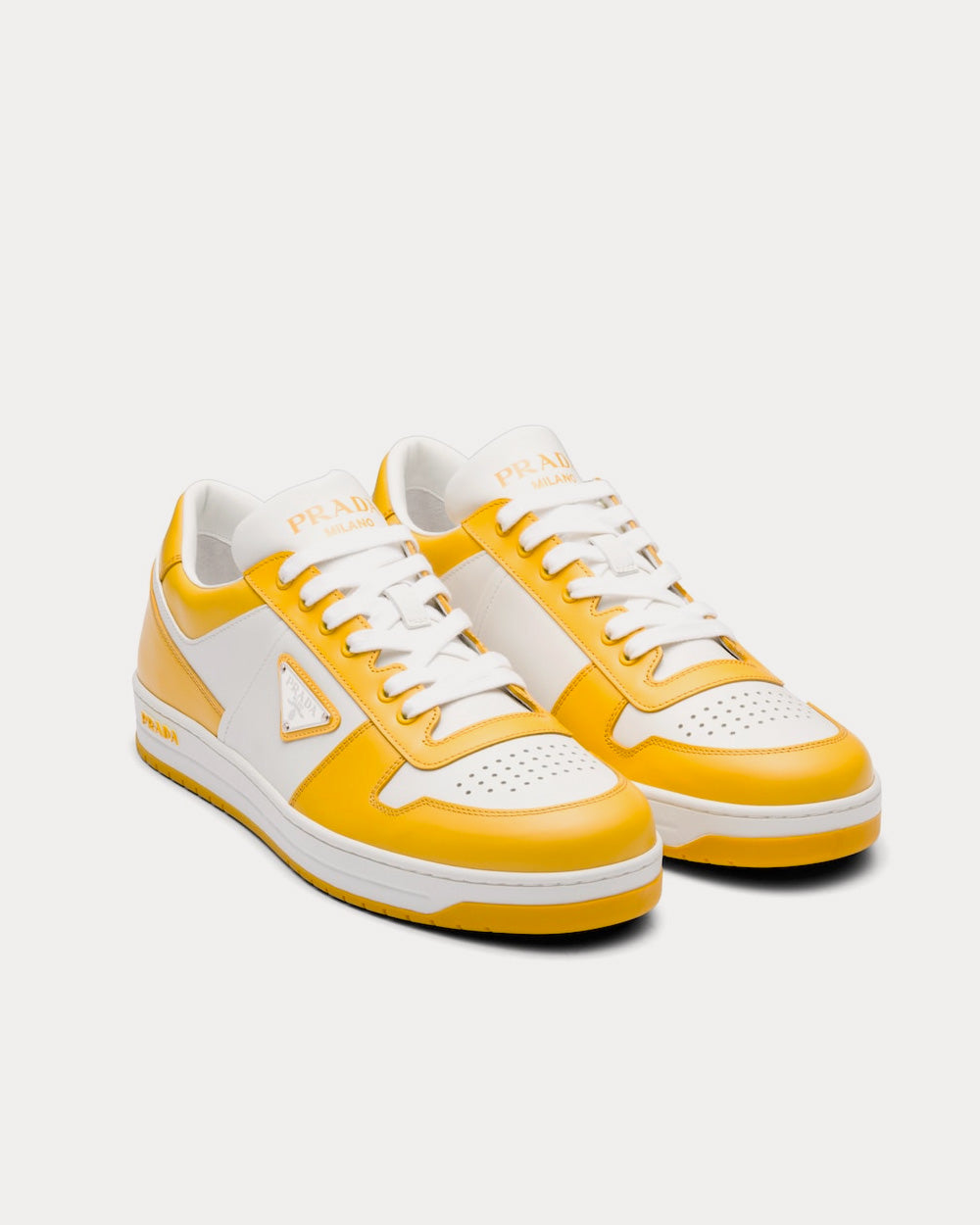 Prada Leather White / Sun Low Top Sneakers - 2