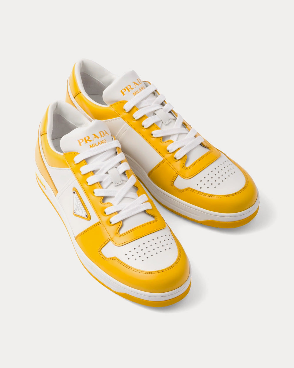 Prada Leather White / Sun Low Top Sneakers - 3