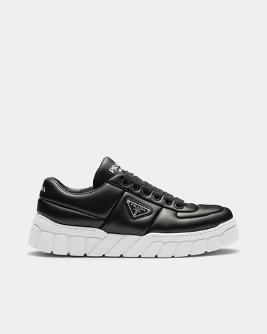 Prada Padded Nappa Leather Black Low Top Sneakers