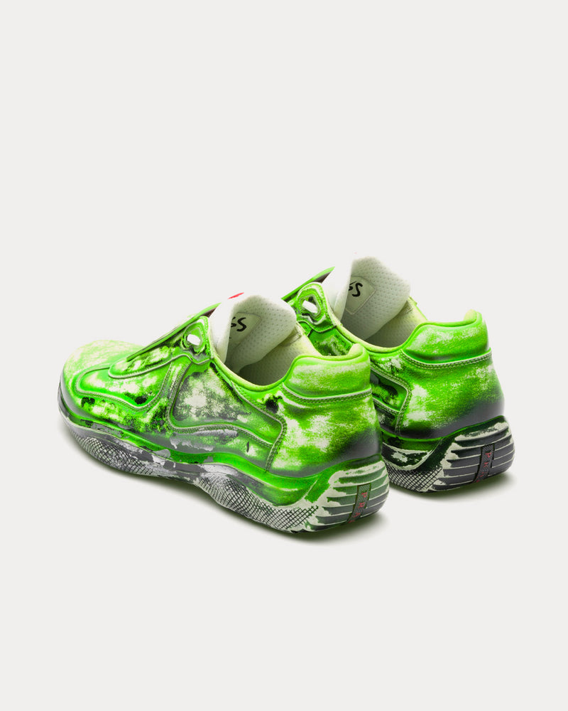 Prada x Cass America's Cup 'D3cay' D4 Toxic Green Low Top Sneakers - 3