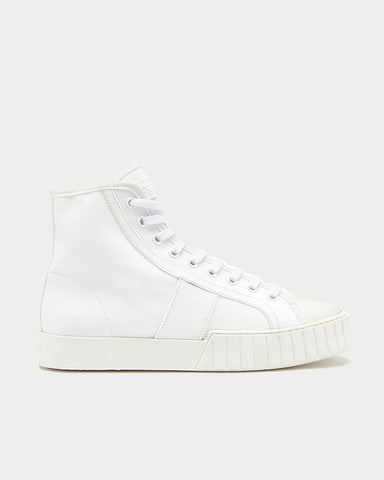 Primury Divid Mid White High Top Sneakers