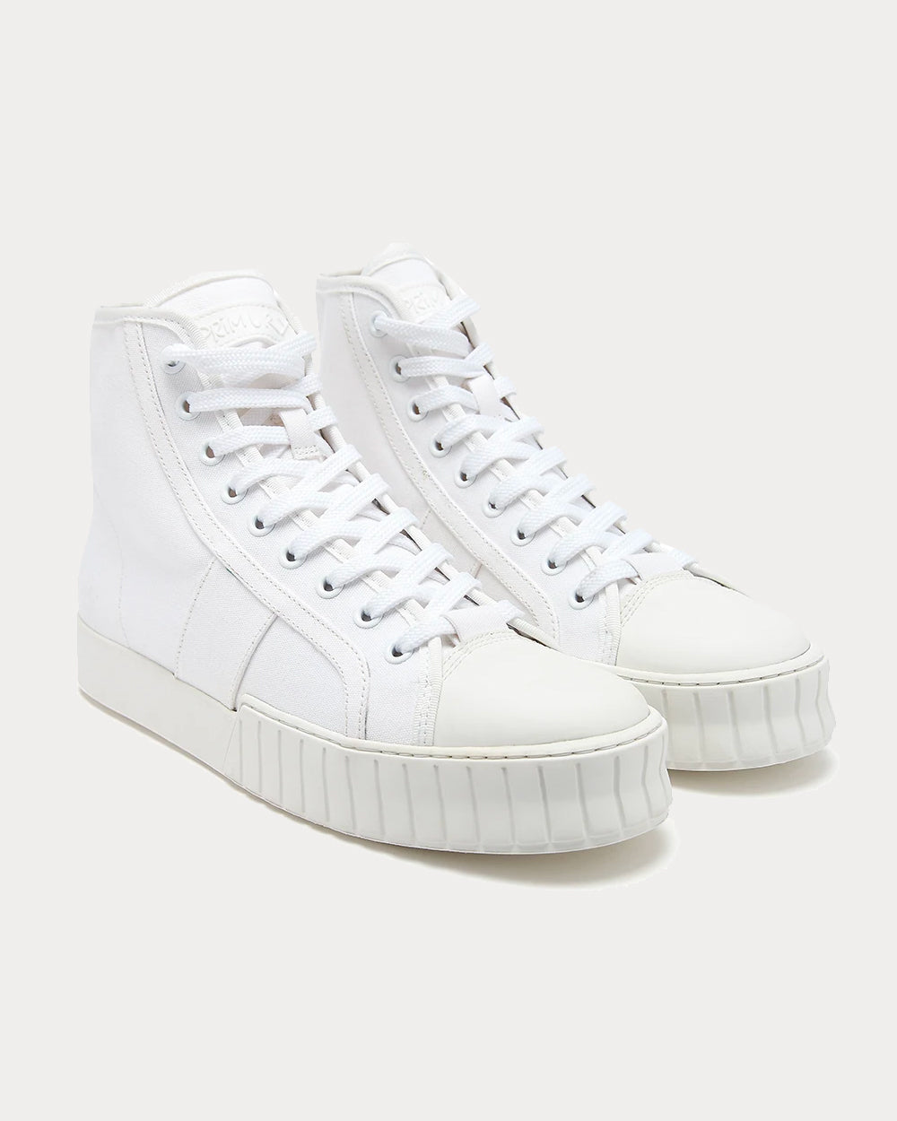 Primury Divid Mid White High Top Sneakers - 2