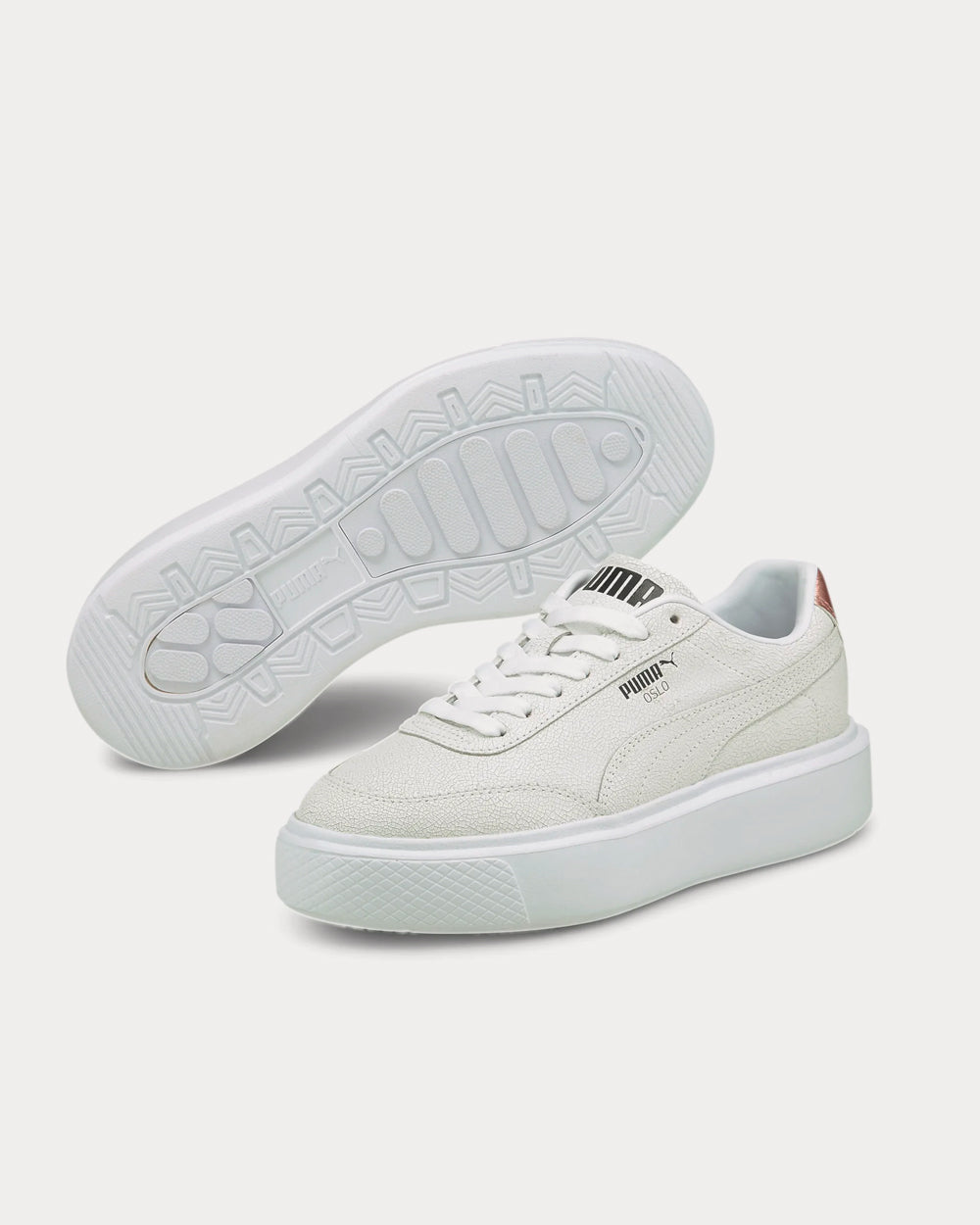 Puma Oslo Maja Cracked White Low Top Sneakers - 2