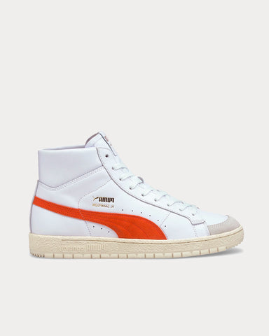 Puma Ralph Sampson 70 Mid OG White-Tigerlily High Top Sneakers