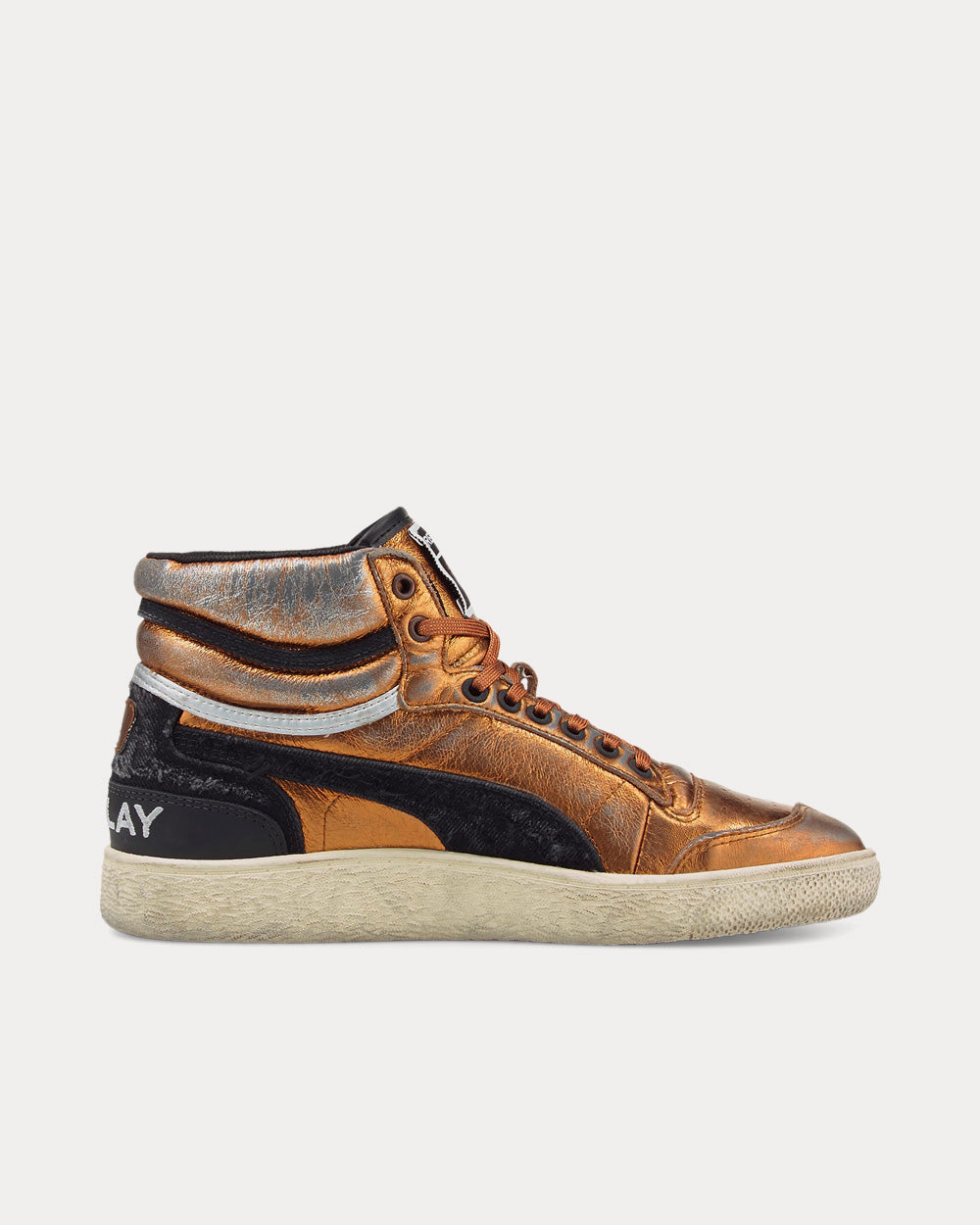 Puma high tops black and gold deals