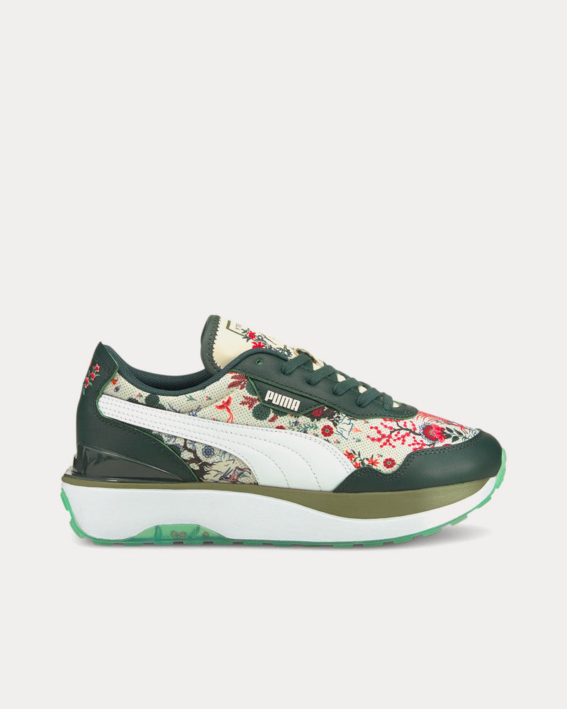 Puma x Liberty Cruise Rider NU Green Gables / Puma White Low Top Sneakers - 1