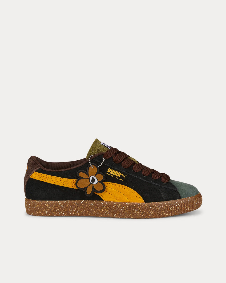 Puma x P. A.M. VTG Suede Dark Chocolate / Burnt Olive / Orange Brick /  Balsam Green L