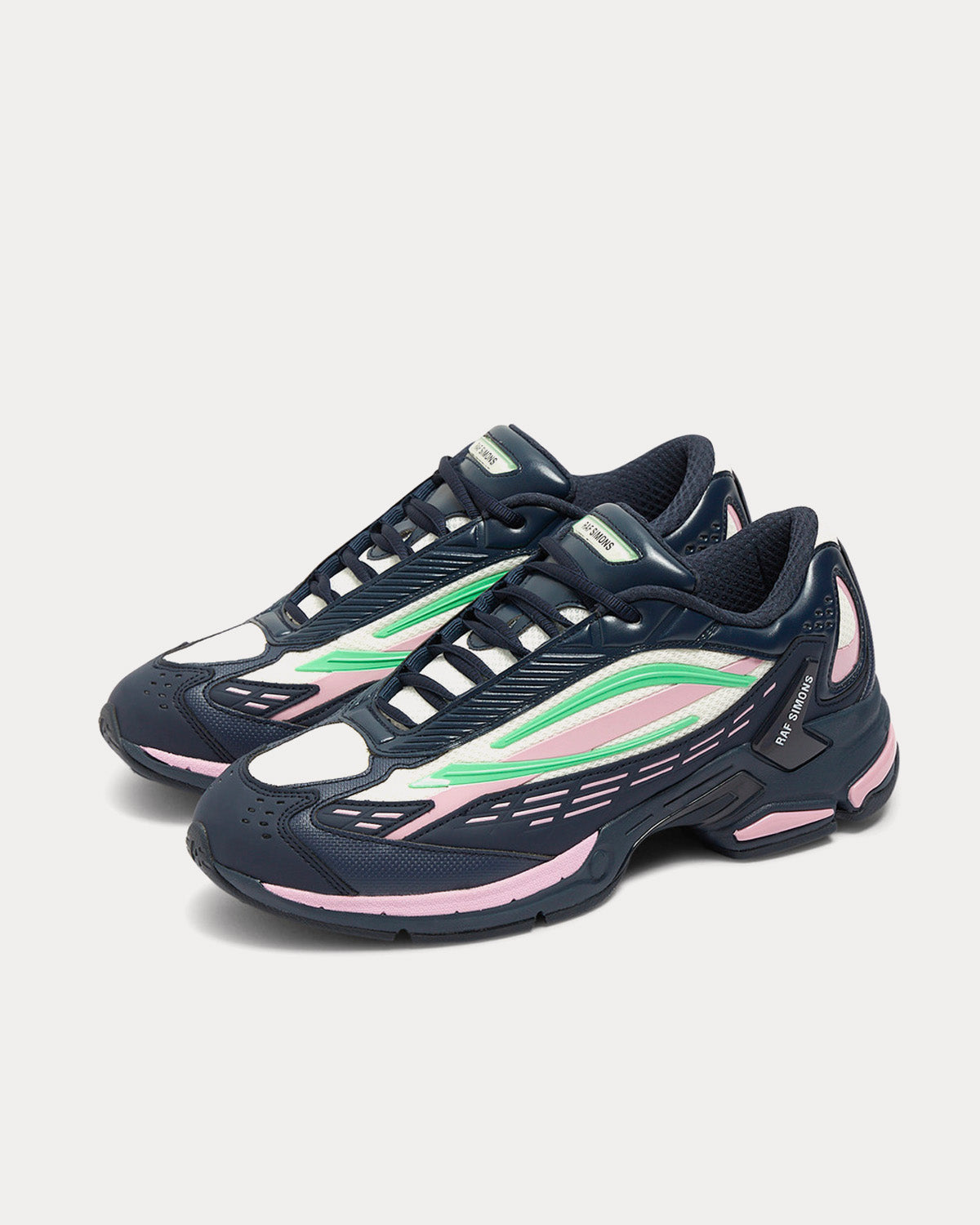 Raf Simons Ultrasceptre Dark Blue / Pink / Mint Low Top Sneakers - 2