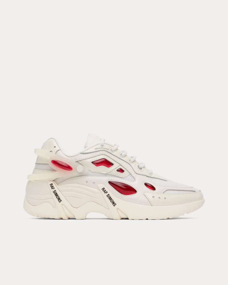 Raf Simons Cyclon-21 Off-White / Red Low Top Sneakers - 1