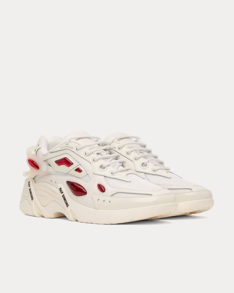 Raf Simons Cyclon-21 Off-White / Red Low Top Sneakers - 2