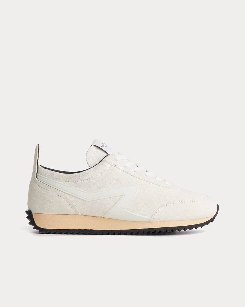 Rag & Bone Retro Runner Suede And Recycled Materials Antique White Low Top Sneakers - 1