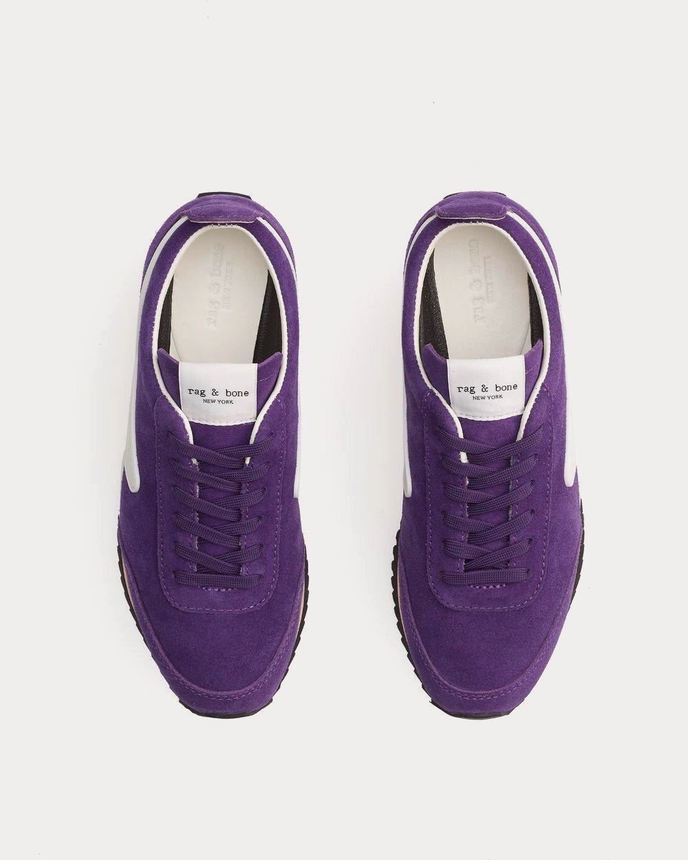 Rag & Bone Retro Runner Suede And Recycled Materials Blue Violet Low Top Sneakers - 2