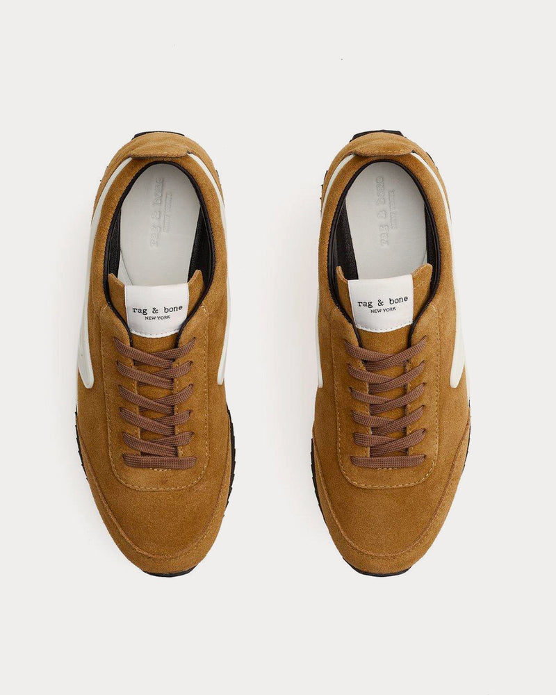 Rag & Bone Retro Runner Suede And Recycled Materials Golden Brown Low Top Sneakers - 2