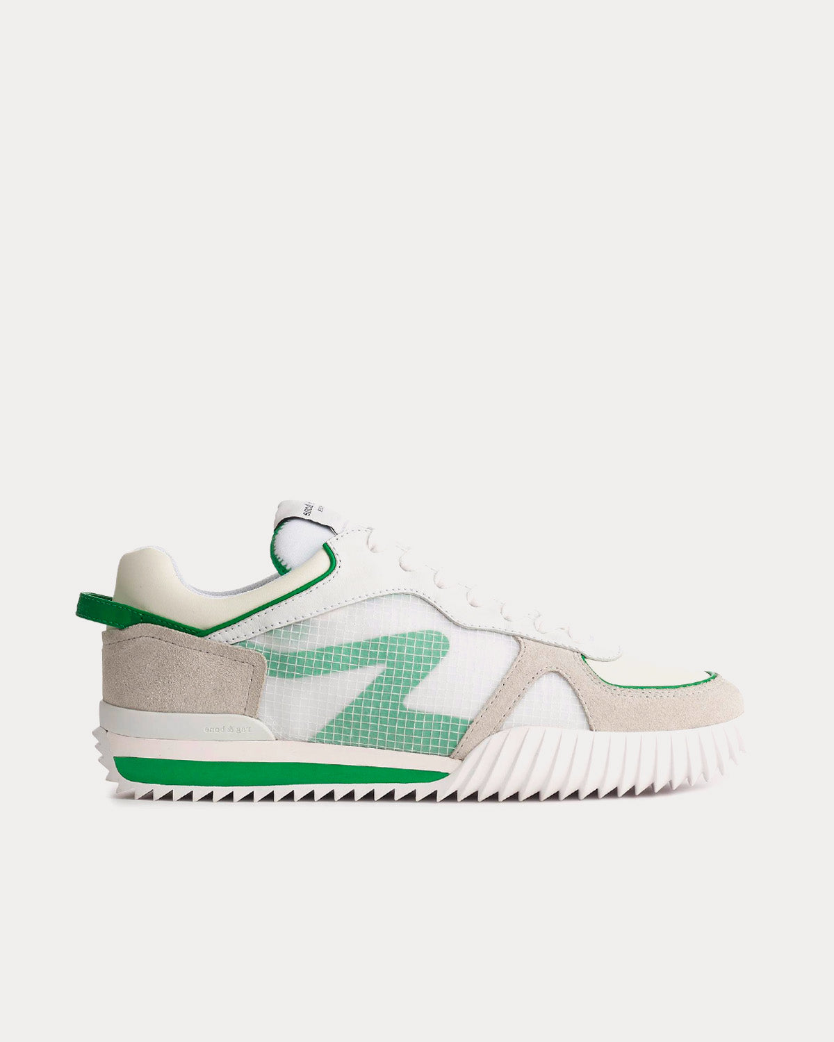 Rag & Bone Retro Runner 2.0 White / Green Low Top Sneakers - 1