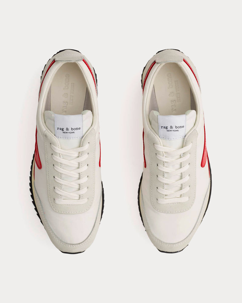 Rag & Bone Retro Runner Off White / Red Low Top Sneakers - 2