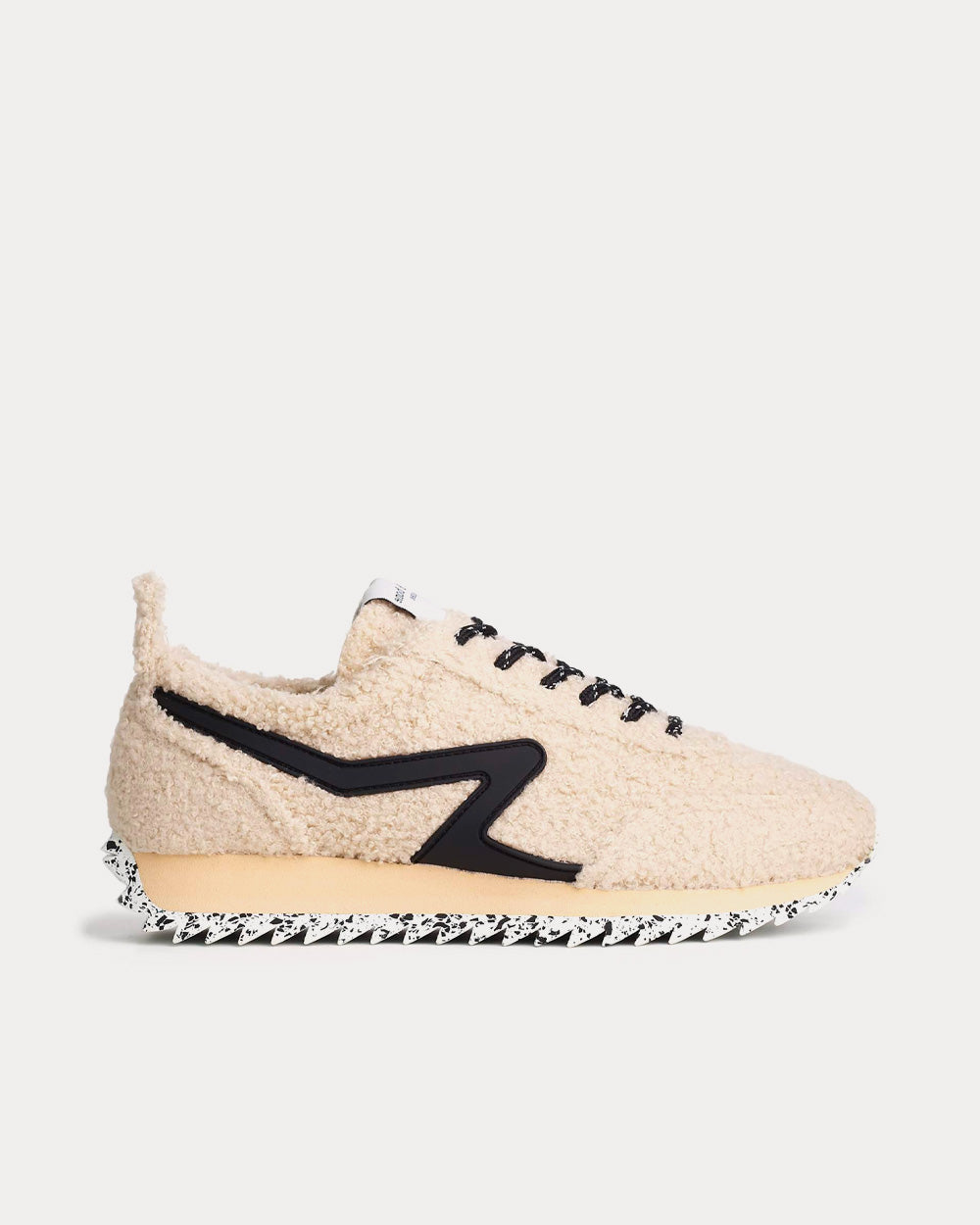 Rag & Bone Retro Runner Sherpa Beige Low Top Sneakers - 1