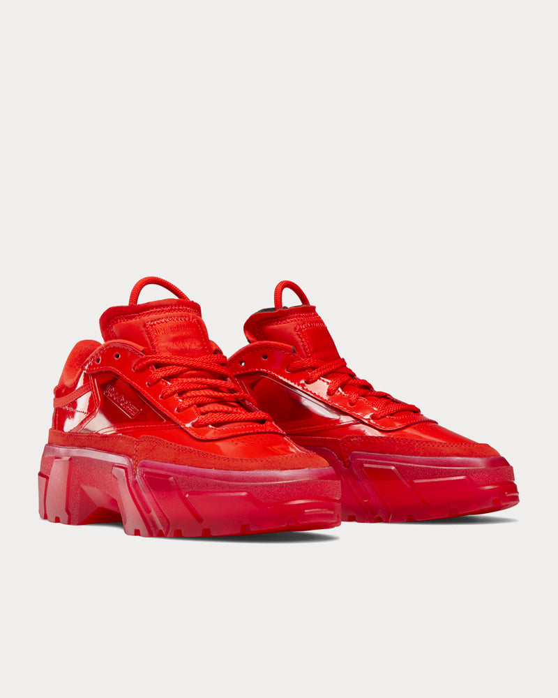 Reebok x Cardi B CLUB C Red Low Top Sneakers - 2