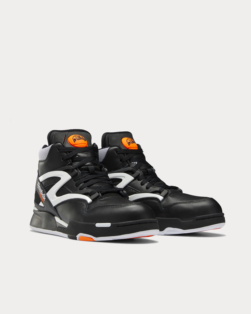 Reebok Pump Omni Zone II Black / Cloud White / Wild Orange High Top Sneakers - 2