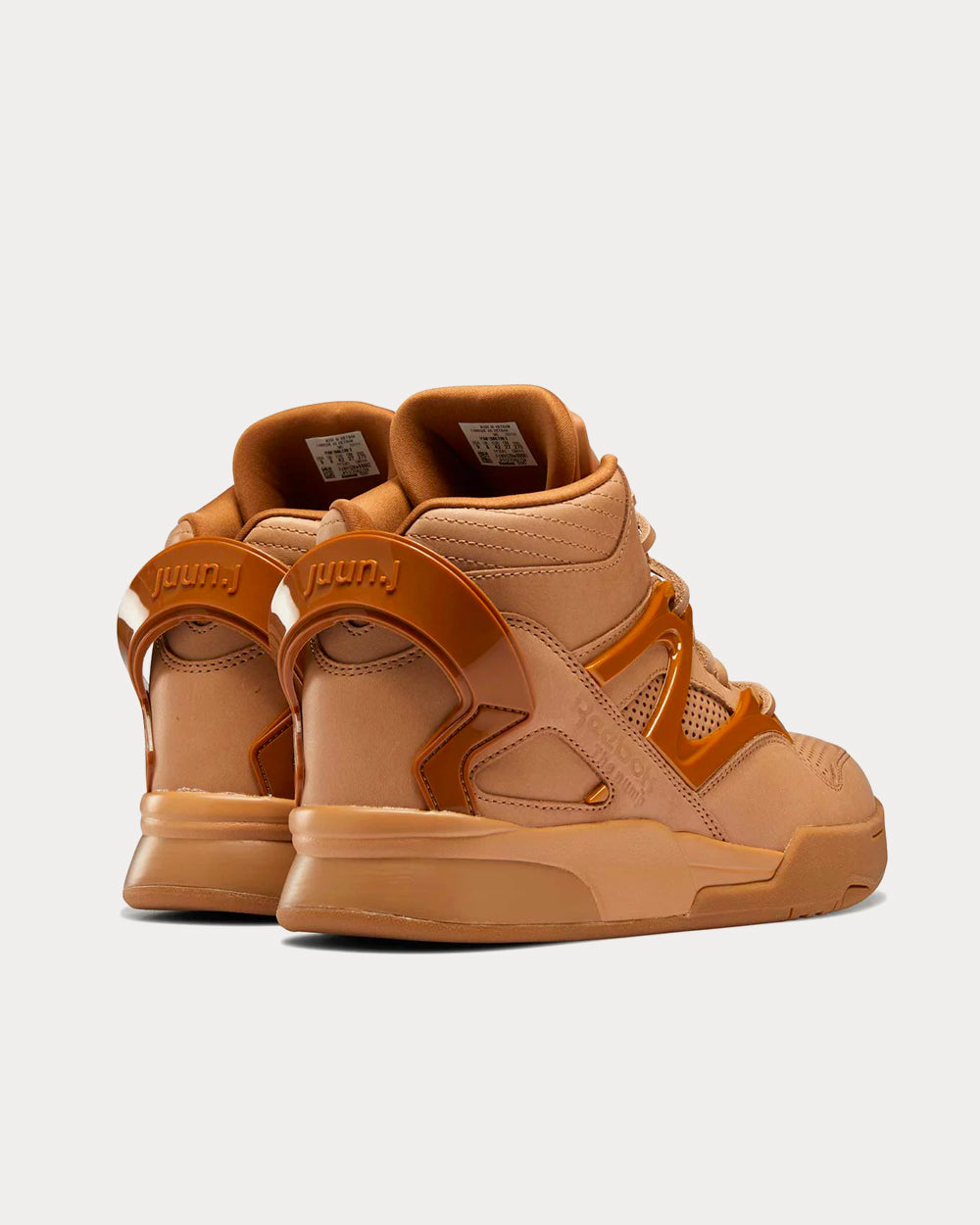 Reebok high tops brown on sale