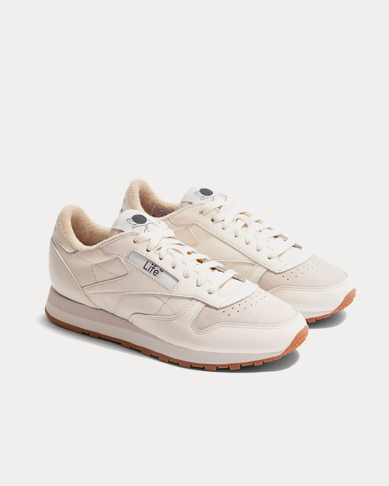 Reebok x Wood Wood Classic Leather Chalk / Pure Grey 1 / Stucco Low Top Sneakers - 3