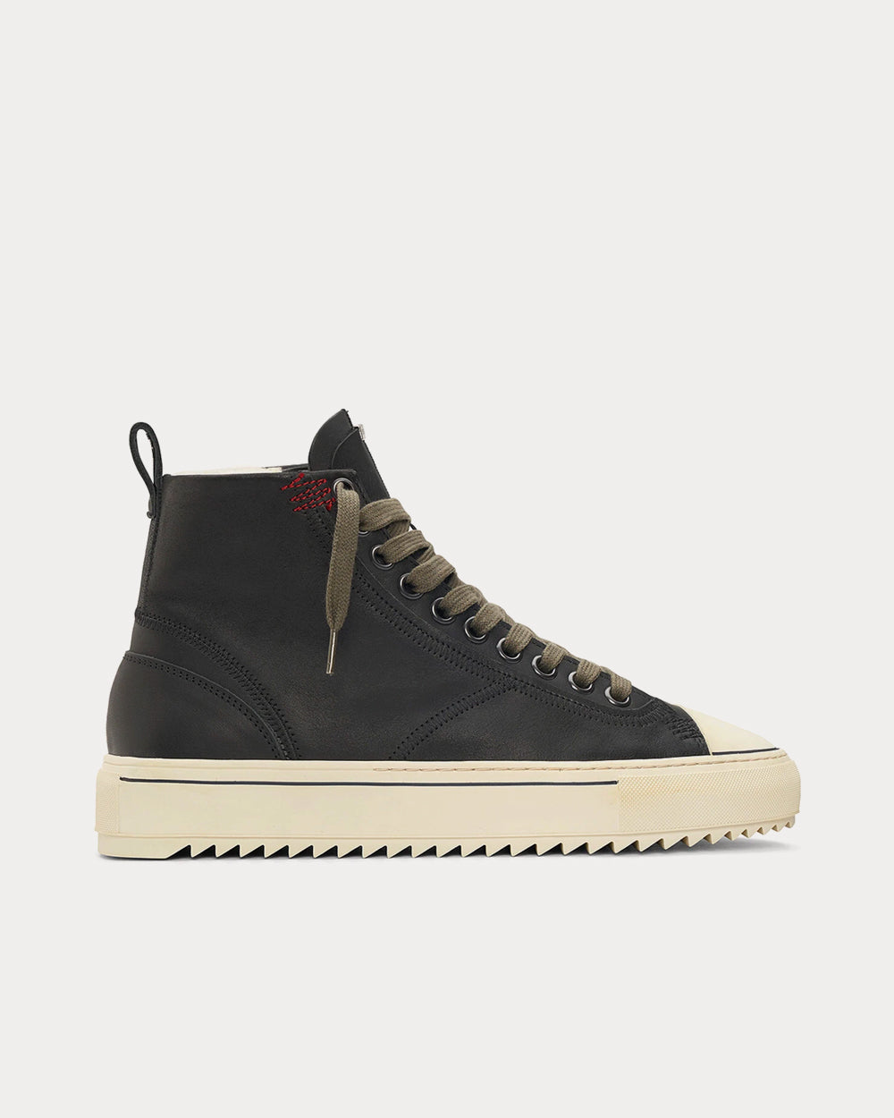 Represent Alpha Leather Black High Top Sneakers - 1