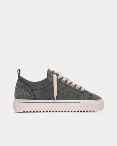 Represent Alpha Washed Black Low Top Sneakers