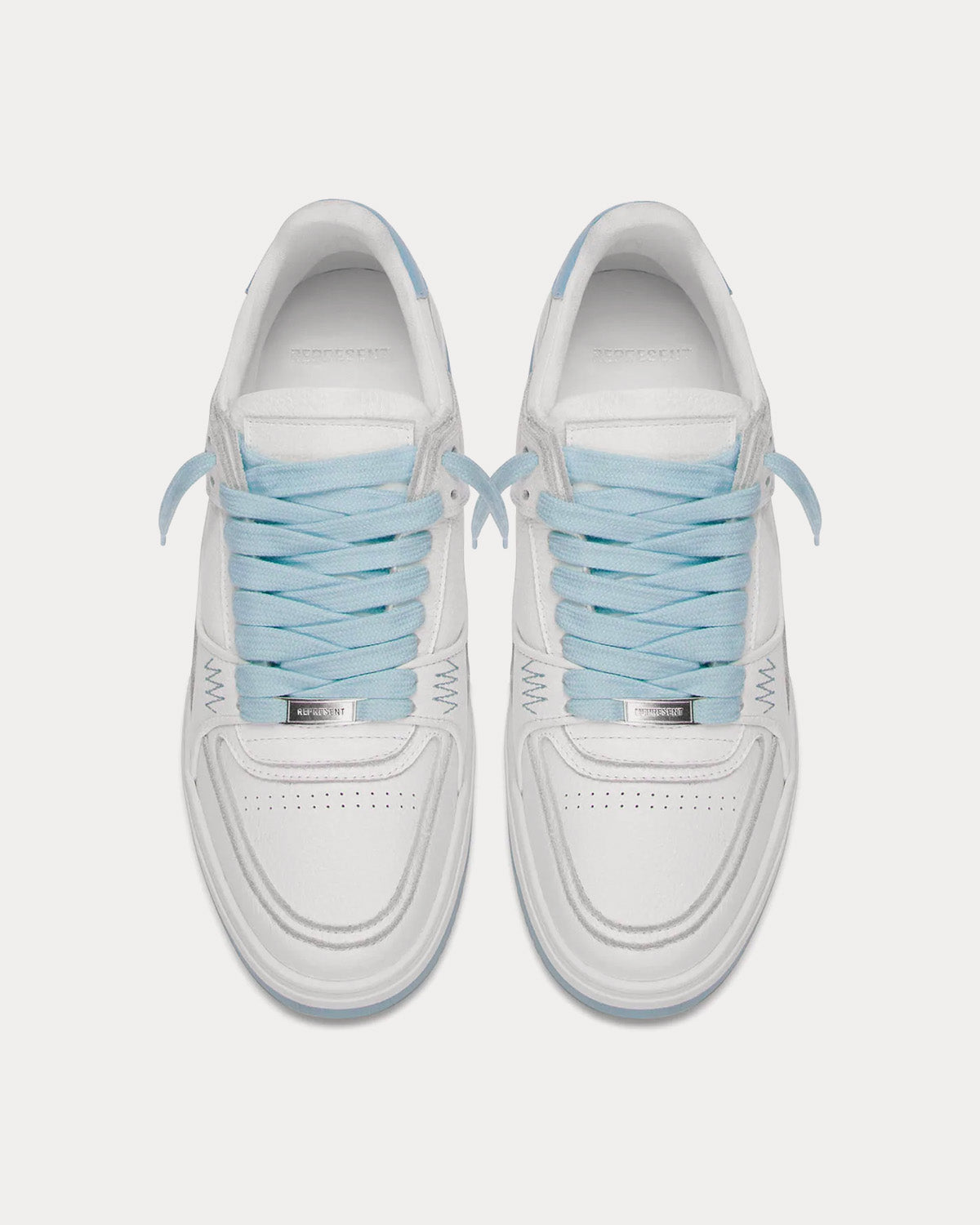 Represent Apex Flat White / Powder Blue Low Top Sneakers - 2