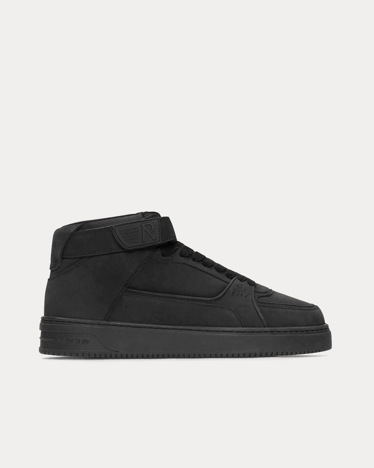 Represent Apex Mid Black High Top Sneakers - 1