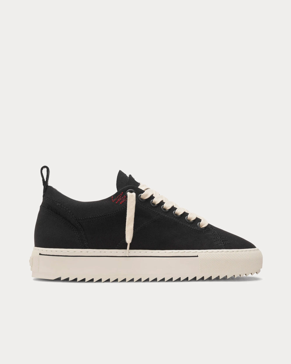 Represent Alpha Canvas Black Low Top Sneakers - 1