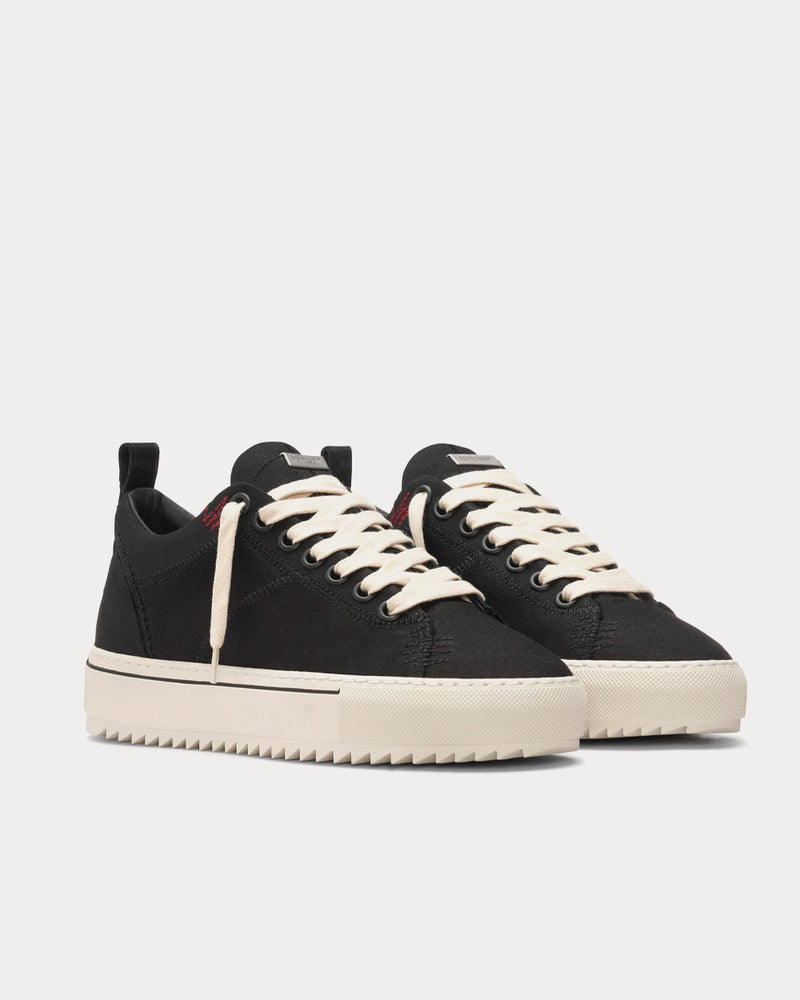 Represent Alpha Canvas Black Low Top Sneakers - 3