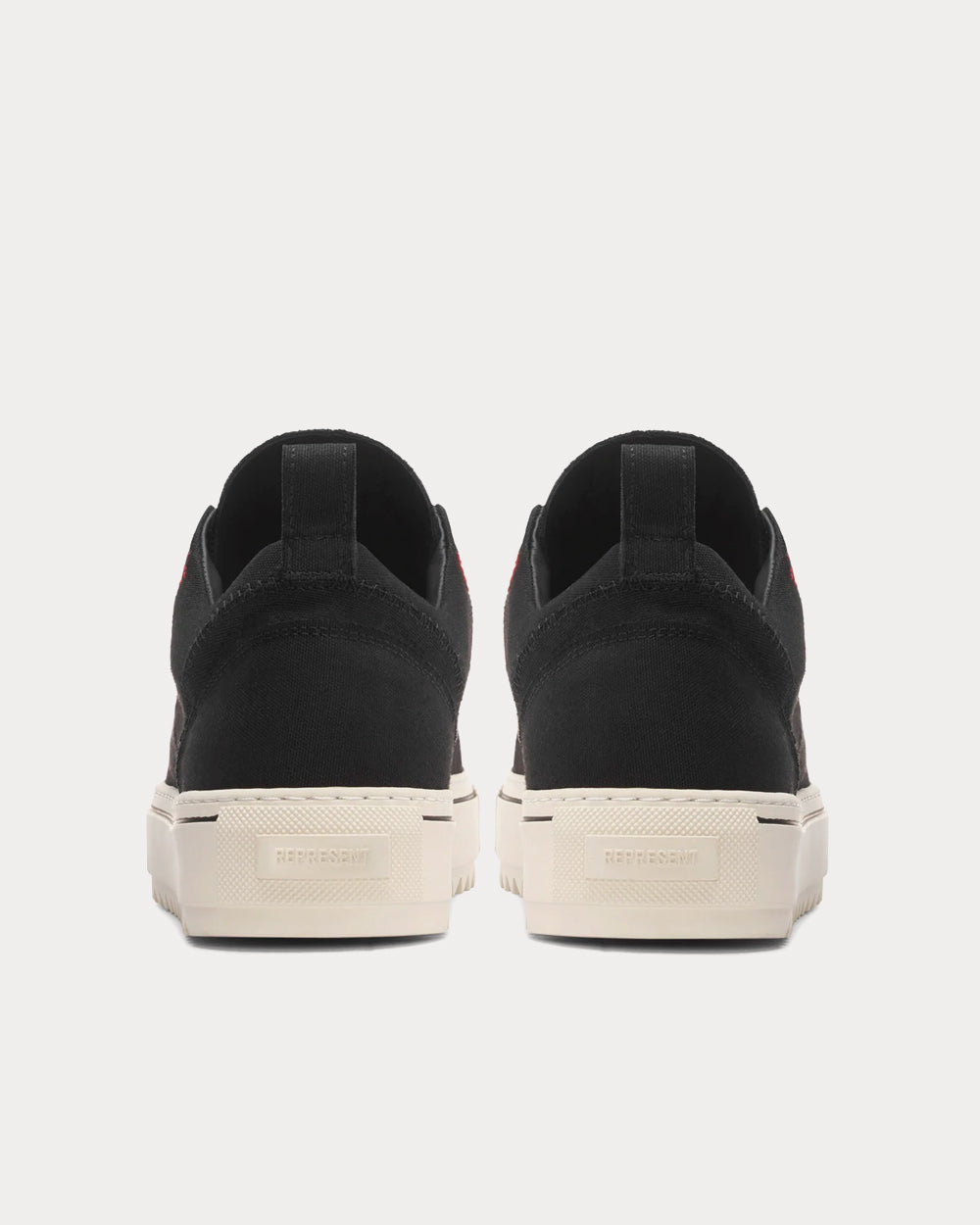 Represent Alpha Canvas Black Low Top Sneakers - 4