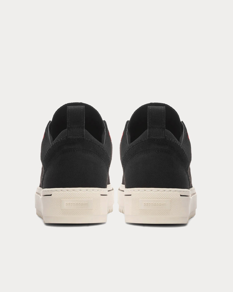 Represent Alpha Canvas Black Low Top Sneakers - 4