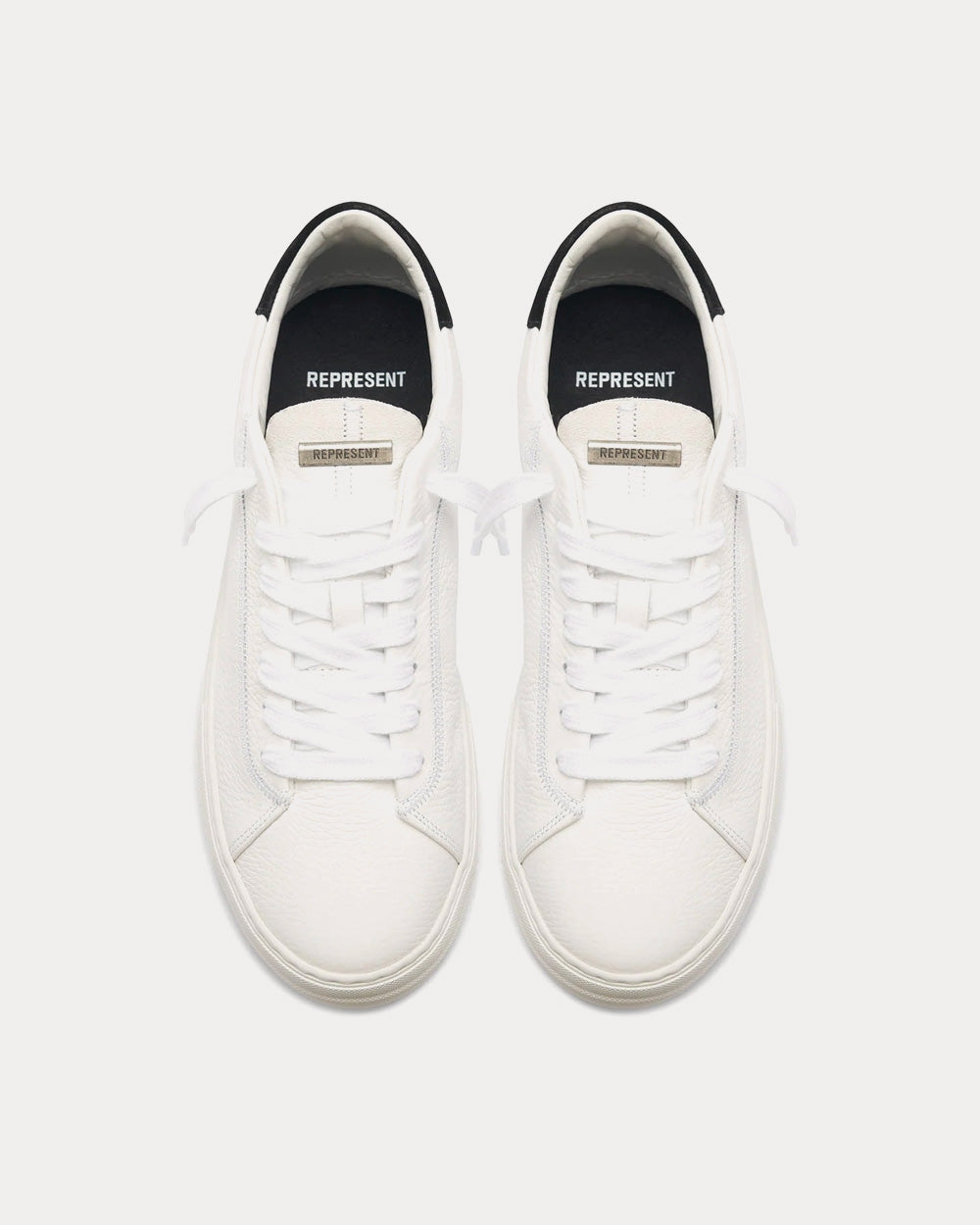 Represent The Core Flat White Low Top Sneakers - 2